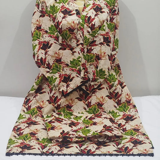 Classic Floral Khaddar 2-Piece Suit