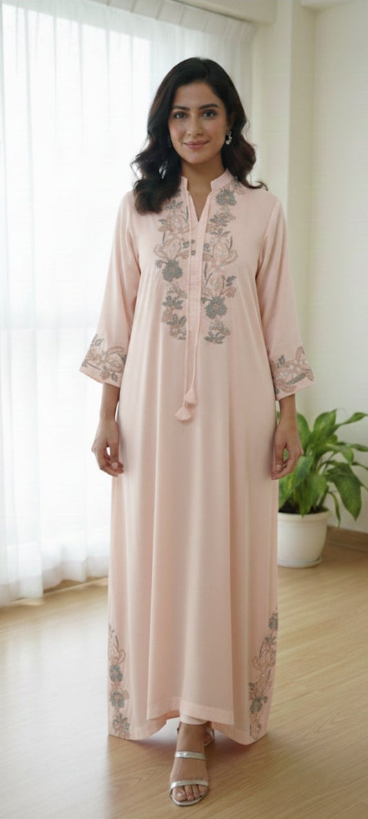 shamoz silk peach long shirt